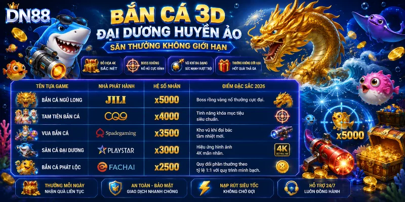 Bắn cá 3D với đại dương huyền ảo đầy hấp dẫn 