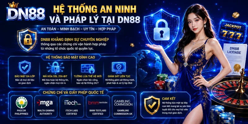 DN88 sở hữu hệ thống an ninh và pháp lý đáng tin cậy 